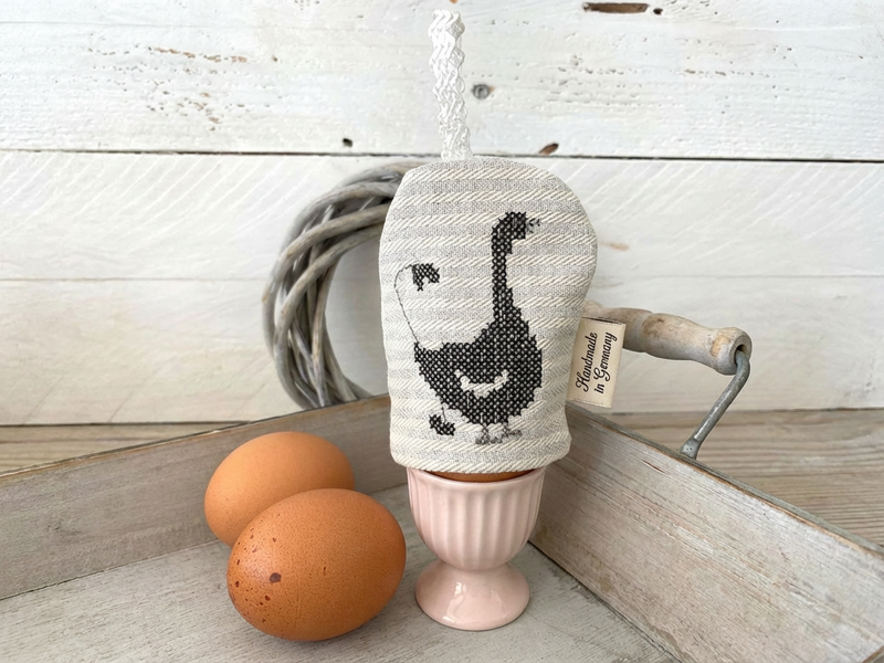 Preview: Gans Gänse Liebe - Kreuzstich Stickdatei